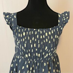 Hanna Andersson sleeveless smocked twirl dress 12 ruffle feminine cottage‎ core